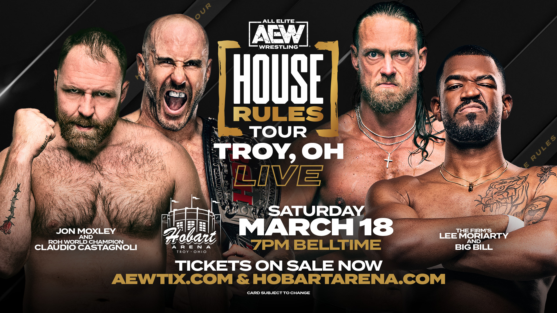 AEW House Rules in Troy, Ohio almost sold out